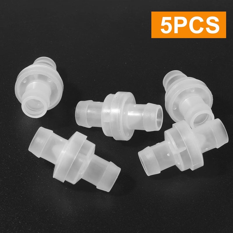 Uenhoy 5 Pcs 1/2" Check Valve - 12mm Plastic One Way Non-Return Valve for Fuel, Gas, Air, Liquid - Image 5